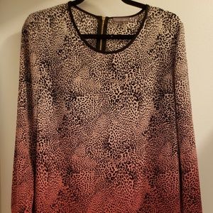 Vince Camuto Ombre Leopard Print blouse